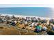 Aerial view of beach homes and waterway at 1681 E Ashley Ave # A & B, Folly Beach, SC 29439
