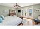 Spacious bedroom with king-size bed and ocean view at 1681 E Ashley Ave # A & B, Folly Beach, SC 29439