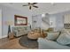 Bright living room with comfy seating at 1681 E Ashley Ave # A & B, Folly Beach, SC 29439