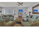 Relaxing living room with ocean views at 1681 E Ashley Ave # A & B, Folly Beach, SC 29439