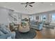 Spacious living room with ocean views at 1681 E Ashley Ave # A & B, Folly Beach, SC 29439