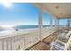Ocean view from a beachfront porch at 1681 E Ashley Ave # A & B, Folly Beach, SC 29439