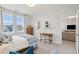Bedroom with built-in workspace and access to a sitting area at 2186 Midden Dr, Mount Pleasant, SC 29466