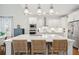 Modern kitchen with white cabinets, quartz countertops and island at 2186 Midden Dr, Mount Pleasant, SC 29466