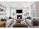 Spacious living room with fireplace and large windows at 2186 Midden Dr, Mount Pleasant, SC 29466