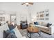 Living room with hardwood floors, sofas and gallery wall at 2186 Midden Dr, Mount Pleasant, SC 29466
