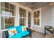Cozy porch with comfy seating and string lights at 2186 Midden Dr, Mount Pleasant, SC 29466