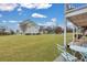 Private backyard with grassy area and distant building view at 2345 Tall Sail Dr # C, Charleston, SC 29414