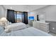Guest bedroom with two twin beds and ocean view at 2371 Shipwatch Rd, Kiawah Island, SC 29455