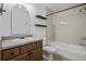 Bathroom with tub, toilet, and wood vanity at 267 Alexandra # 6, Mount Pleasant, SC 29464