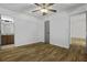 Spacious bedroom with hardwood floors and ceiling fan at 267 Alexandra # 6, Mount Pleasant, SC 29464