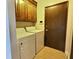 Laundry room with washer, dryer and ample storage at 303 Swamp Fox Ln, Goose Creek, SC 29445