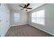 Spacious bedroom with neutral walls, ceiling fan, and carpet flooring at 3100 Sonja Way, Mount Pleasant, SC 29466
