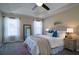 Bright bedroom with carpeted floors, ceiling fan, and ample natural light at 3100 Sonja Way, Mount Pleasant, SC 29466