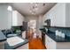 Modern kitchen with white cabinets, mosaic backsplash, and stainless steel appliances at 3100 Sonja Way, Mount Pleasant, SC 29466