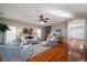 Open living room with hardwood floors and access to the foyer at 3100 Sonja Way, Mount Pleasant, SC 29466
