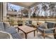 Relaxing screened porch with wooden furniture and view of backyard at 3765 Sawmill Ct, Mount Pleasant, SC 29429