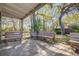 Inviting screened porch with wood flooring and benches, perfect for relaxing and enjoying the outdoors at 4329 Spur St, North Charleston, SC 29405