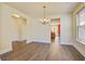 Empty dining room with hardwood floors and chandelier at 109 Red Leaf Blvd, Moncks Corner, SC 29461