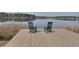 Two rocking chairs on a peaceful lakefront deck at 109 Red Leaf Blvd, Moncks Corner, SC 29461