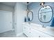 Spa-like bathroom with double vanity and walk-in shower at 113 Claret Cup Way, Charleston, SC 29414