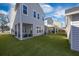 Home's backyard with patio, grass, and neighboring houses at 117 Wonder Sol Way, Summerville, SC 29485