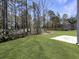 Backyard with grassy area and wooden fence at 1421 Brownswood Rd, Johns Island, SC 29455