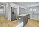Modern kitchen with stainless steel appliances and white cabinetry at 1421 Brownswood Rd, Johns Island, SC 29455