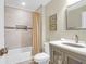 Updated bathroom with tile shower and modern vanity at 1563 Headquarters Plantation Dr, Johns Island, SC 29455