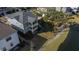 Aerial view of house and backyard near water at 1646 Red Tide Rd, Mount Pleasant, SC 29466