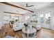 Living area showcasing sectional sofa and kitchen access at 1646 Red Tide Rd, Mount Pleasant, SC 29466