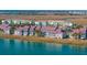 Aerial view of waterfront property with boat slips and community amenities at 25 Mariners Cay Dr, Folly Beach, SC 29439