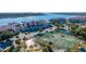 Aerial view of the community, including tennis courts at 25 Mariners Cay Dr, Folly Beach, SC 29439