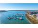 Aerial view of a marina with many boats at 25 Mariners Cay Dr, Folly Beach, SC 29439