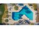 Unique shaped pool and surrounding deck at 25 Mariners Cay Dr, Folly Beach, SC 29439