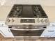 Stainless steel gas cooktop with griddle and oven at 3012 Harvey Ave, North Charleston, SC 29405