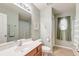 Light and bright bathroom with a shower/tub combo and wood vanity at 3312 Middlesboro Ave, Summerville, SC 29485