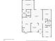 One-story floor plan featuring two bedrooms, two bathrooms, and an open living area at 344 Slow Mill Dr, Goose Creek, SC 29445