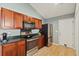 Modern kitchen featuring stainless steel appliances and dark countertops at 344 Slow Mill Dr, Goose Creek, SC 29445