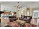 Open living room with hardwood floors and a view of kitchen at 369 Groomsville Rd, Moncks Corner, SC 29461