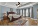 Large main bedroom with a ceiling fan and bay window at 369 Groomsville Rd, Moncks Corner, SC 29461