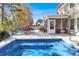 Screened porch and refreshing pool overlooking snowy backyard at 5099 Ballantine Dr, Summerville, SC 29485