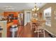 Eat-in kitchen with hardwood floors and stainless steel appliances at 5099 Ballantine Dr, Summerville, SC 29485