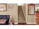 Indoor staircase with carpeted steps at 5099 Ballantine Dr, Summerville, SC 29485