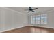 Empty bedroom with hardwood floors and plantation shutters at 559 Tidewater Chase Ln, Summerville, SC 29486