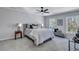 Cozy bedroom with gray carpet, a comfy bed, and ample natural light at 1 Hunters Forest Dr, Charleston, SC 29414
