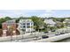 Aerial showing several homes with street parking at 100 Murray Blvd, Charleston, SC 29401