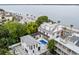 Aerial view of a home with a pool and patio at 100 Murray Blvd, Charleston, SC 29401