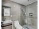 Modern bathroom with glass shower and floating vanity at 100 Murray Blvd, Charleston, SC 29401