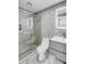 Modern bathroom with a glass shower and floating vanity at 100 Murray Blvd, Charleston, SC 29401